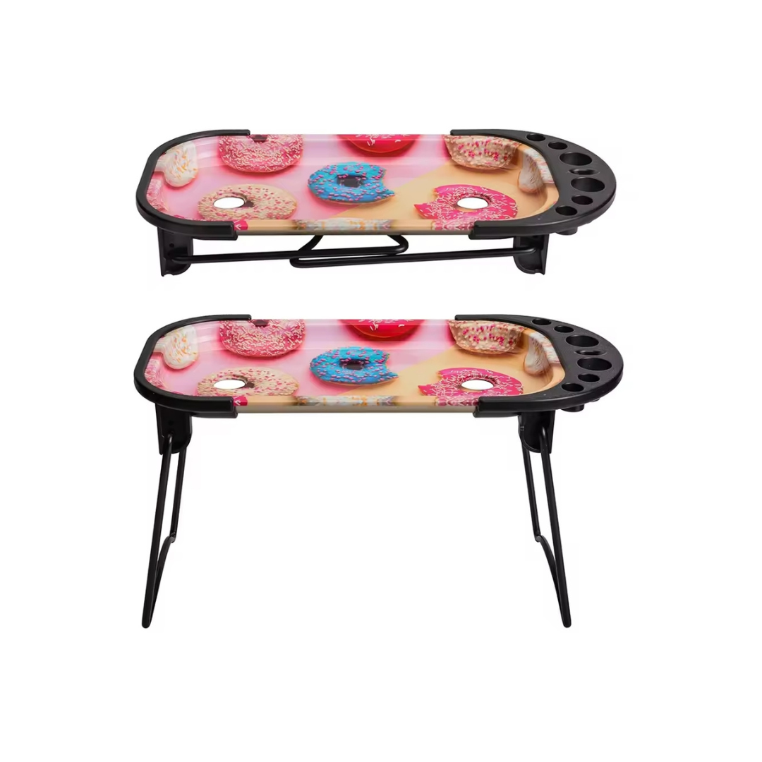 Kit de juego de soporte de bandeja rodante de metal plegable