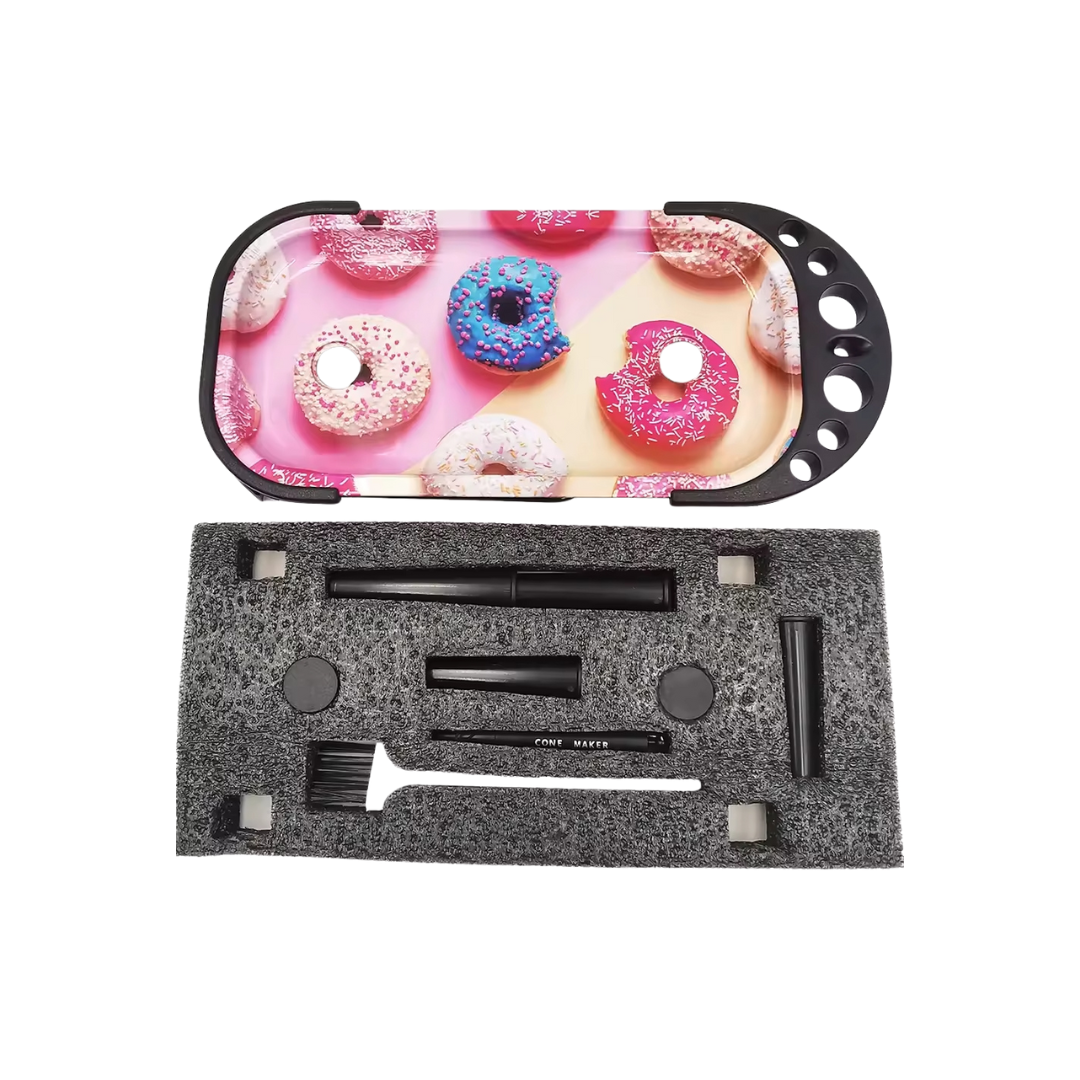 Kit de juego de soporte de bandeja rodante de metal plegable